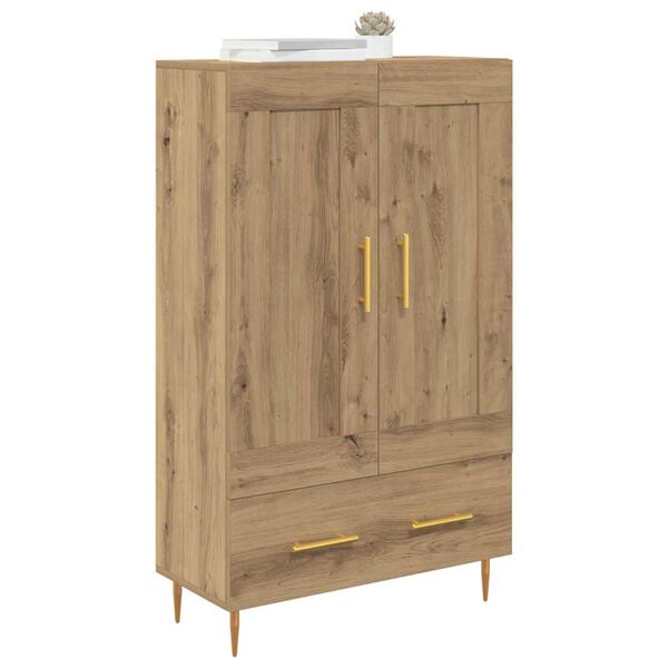 vidaXL Highboard z szufladą Dąb rzemieślniczy 69,5 x 31 x 115 cm