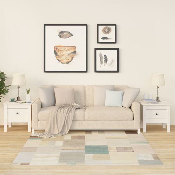 vidaXL Stoliki boczne, 2 szt., białe, 40x40x39 cm, lite drewno sosnowe