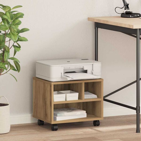 vidaXL Stojak na drukarkę Dąb rzemieślniczy 41 x 32 x 34,5 cm