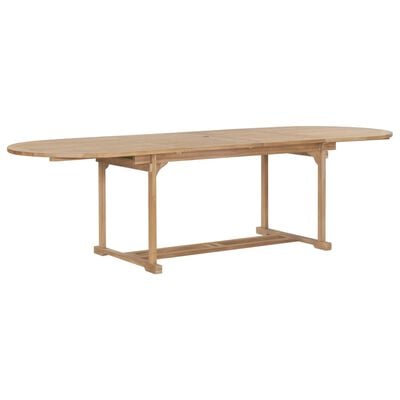 vidaXL Rozkładany stół ogrodowy, 180-280x100x75 cm, lite drewno tekowe