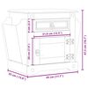 vidaXL Szafka nocna Corona, 45x35x47,5 cm, lite drewno sosnowe