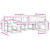 vidaXL Zestaw sof na zewnątrz z poduszką 6 pcs Naturalny i czarny