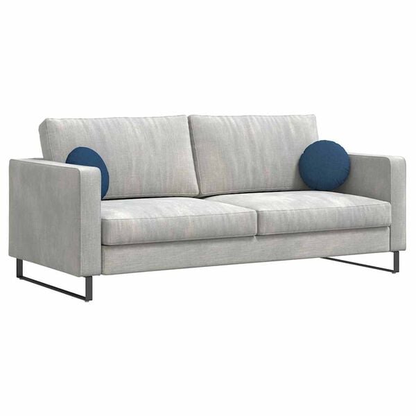 vidaXL Poduszki na siedziska 2 pcs Niebieski &Oslash;30 x 13 cm tkanina