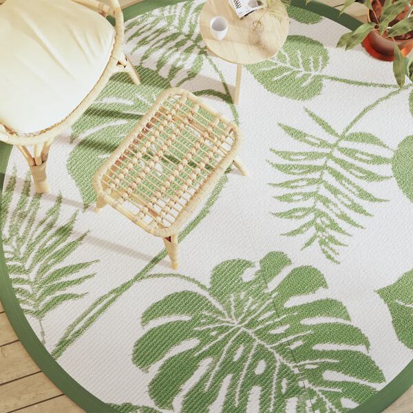 vidaXL Dywan zewnętrzny, ARAKIL zielony, Ø200 cm, PP