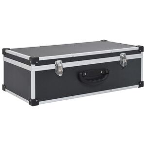 vidaXL Walizka na 80 płyt CD, aluminiowa, ABS, czarna