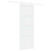 vidaXL Drzwi przesuwne 78 x 211 cm Drewno inżynieryjne Biały