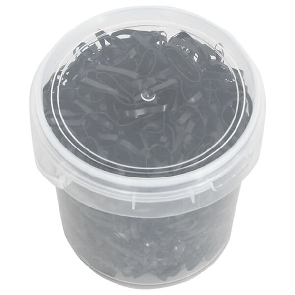 vidaXL Gumki do grzywy i ogona, 1500 szt., czarne, silikonowe