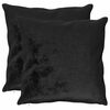 vidaXL Poszewka na poduszkę 2 pcs HEERLEN Czarny 65 x 65 cm Flanela