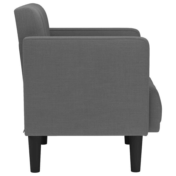 vidaXL Sofa Fotel z Podłokietnikami Ciemnoszary 53 cm Tkanina