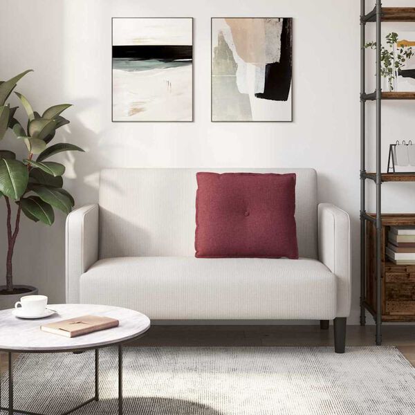 vidaXL Poduszka na plecy Czerwone wino 60 x 19 x 50 cm tkanina