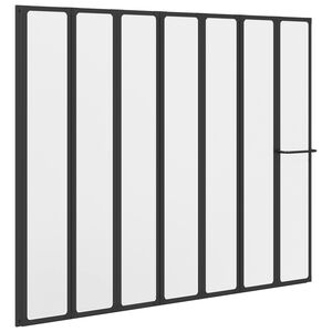 vidaXL Parawan prysznicowy Czarny 168 x 140 cm Aluminium