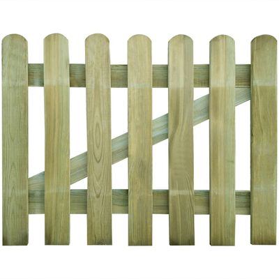 vidaXL Furtka ogrodowa, drewno, 100 x 80 cm