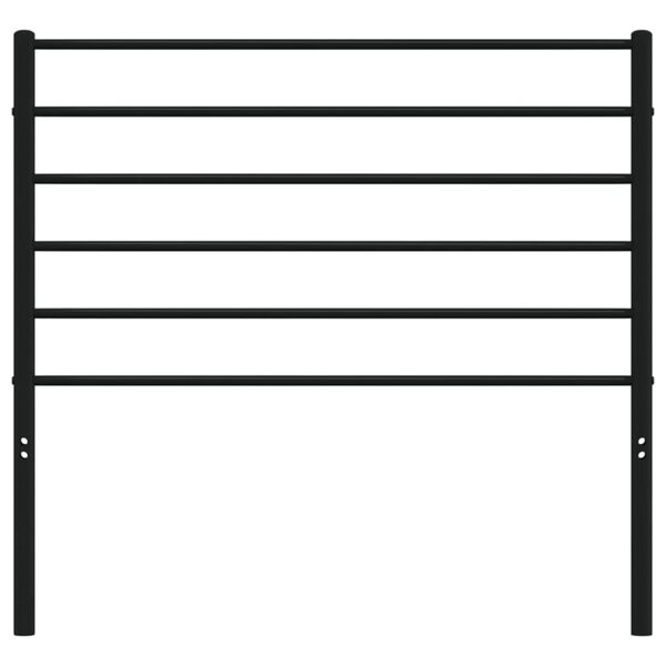 vidaXL Metalowe wymienne wezgłowie, czarne, 80 cm