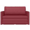 vidaXL Sofa Bed 110cm Czerwone wino Sztuczna sk&oacute;ra
