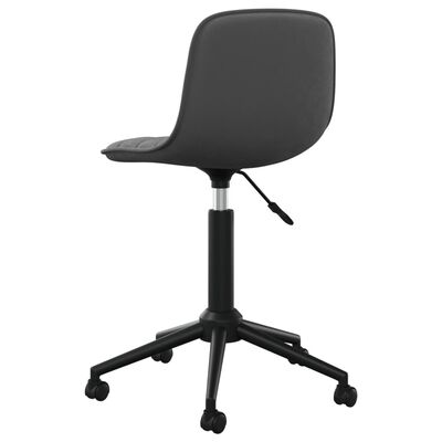 vidaXL Obrotowe krzesło stołowe, czarne, obite aksamitem