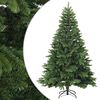 vidaXL Sztuczna choinka z zawiasami Zielony 210 cm PVC, PE i stal