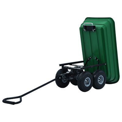 vidaXL Ogrodowy wózek ręczny z wywrotką, 300 kg, 75 L, zielony