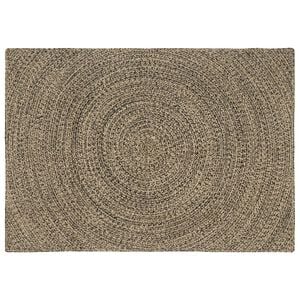 vidaXL Dywany pokojowe Naturalny i czarny 140 x 200 cm Juta