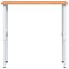 vidaXL Stolik roboczy, 100x60x(71,5-98) cm, prostokątny, drewno bukowe