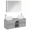 vidaXL Zestaw mebli łazienkowych 4 pcs Szary Sonoma