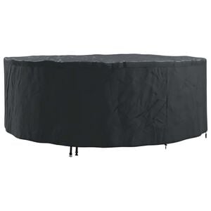 vidaXL Pokrowiec na meble 244 x 244 x 85 cm Tkanina Oxford 210D Czarny