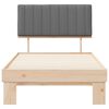 vidaXL Ramka ł&oacute;żka z tapicerowanym wezgłowiem Jasnoszary 100 x 200 cm