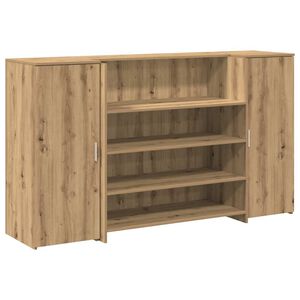 vidaXL Biurko recepcyjne dąb artisan 180x50x103,5 cm Drewno klejone