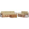 vidaXL Zestaw sof na zewnątrz z poduszką 6 pcs Naturalny i Beżowy