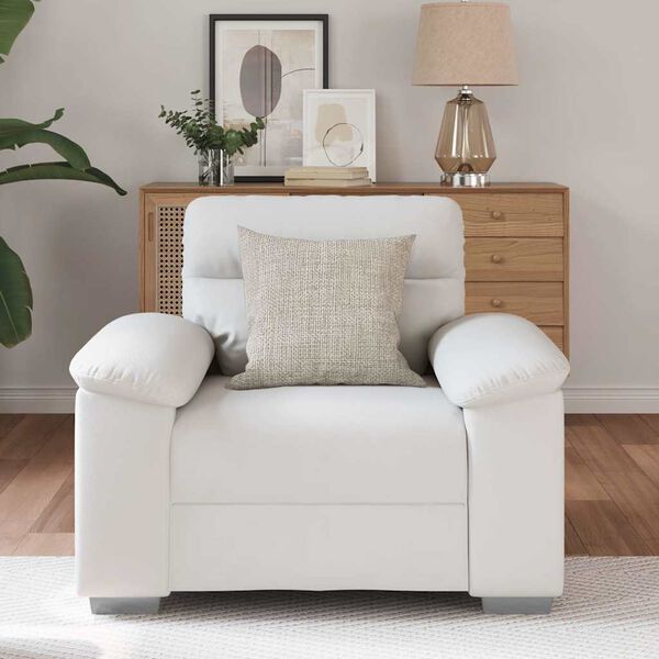 vidaXL Fotel, brązowy, 60 cm, obity sztuczną sk&oacute;rą