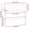 vidaXL Tapicerowane wezgłowie Ciemnoszary 90 cm Lite drewno sosnowe