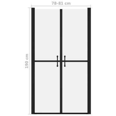 vidaXL Drzwi prysznicowe, szkło mrożone, ESG, (78-81)x190 cm