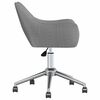 vidaXL Obrotowe krzesła stołowe, 6 szt., jasnoszare, obite tkaniną