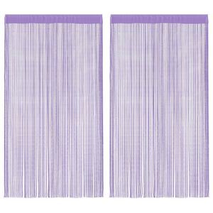 vidaXL Zasłony sznurkowe 2 szt. Fioletowe 100x250 cm
