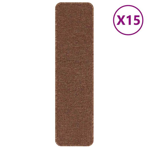 vidaXL Mats antypoślizgowe na schody 15 pcs Ż&oacute;łty 75 x 20 cm PP
