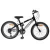 vidaXL Rower G&oacute;rski 24 Cali 6-Speed dla dzieci w wieku 8-12 lat Czarny