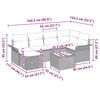vidaXL Zestaw Sof na Ogród z poduszką 7 pcs Jasnoszary Polirattan