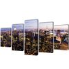 vidaXL Zestaw obraz&oacute;w Canvas 200 x 100 cm Nowy Jork z lotu ptaka