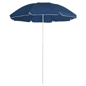 vidaXL Parasol ogrodowy na stalowym słupku, niebieski, 180 cm