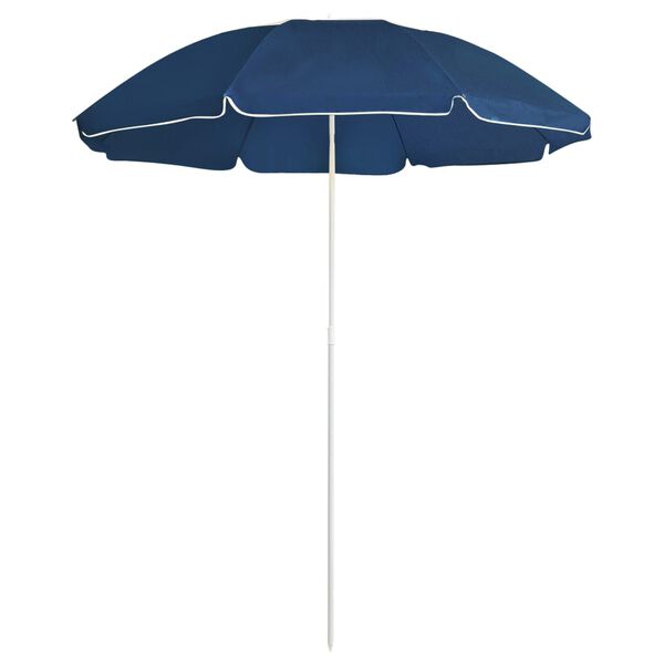 vidaXL Parasol ogrodowy na stalowym słupku, niebieski, 180 cm