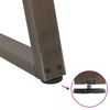 vidaXL Nogi do stołu jadalnego w kształcie litery V 2 szt. Naturalna stal 100x(72-73,3) cm Stal