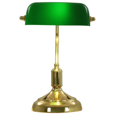 vidaXL Lampa bankierska, 40 W, zielono-złota
