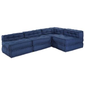 vidaXL Modularna jednostka sofy 4 pcs Indygo tkanina