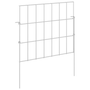 vidaXL Ogrodzenie z palikami 48 szt. 35 x 30 cm Stal ocynkowana