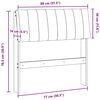 vidaXL Tapicerowane wezgłowie Jasnoszary 80 cm Lite drewno sosnowe