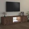 vidaXL Szafka pod TV, z LED, brązowy dąb, 140 x 40 x 36 cm