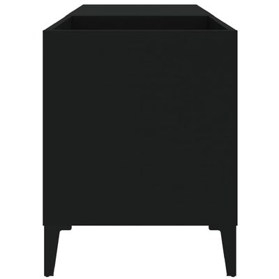 vidaXL Szafka na płyty, czarna, 84,5x38x48 cm, materiał drewnopochodny