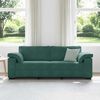 vidaXL Sofa 3-osobowa, ciemnozielona, 178 cm, aksamit