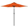 vidaXL Parasol ogrodowy na stalowym słupku, terakota, 225x225x212 cm