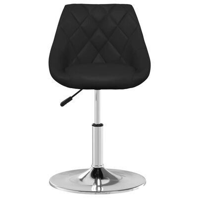 vidaXL Krzesło stołowe, czarne, sztuczna skóra