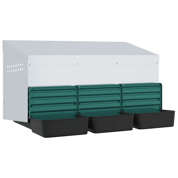 vidaXL Kurnik lęgowy 3-komorowy, montowany na ścianie, ocynkowana stal